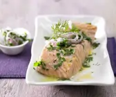 Lachsfilet mit Safranbutter