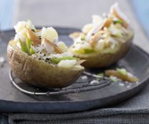 Ofenkartoffeln mit Fisch
