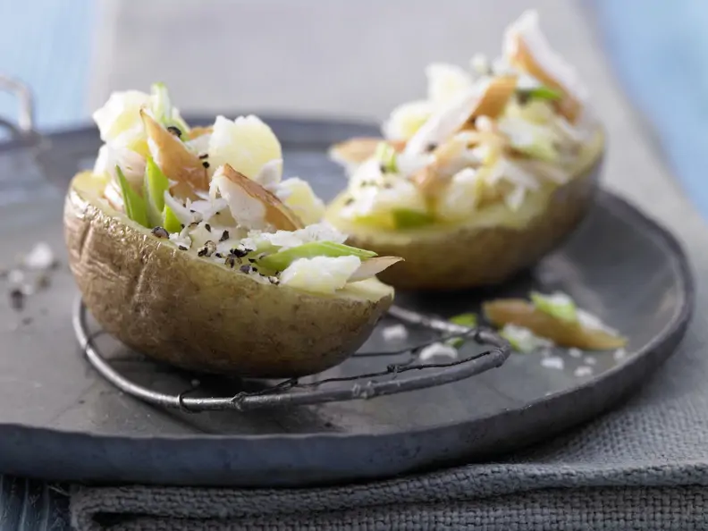 Ofenkartoffeln mit Fisch
