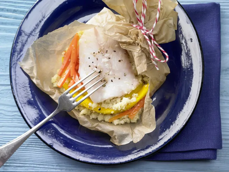 Fischfilet in Pergament
