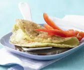 Käse-Omelett auf Vollkornbrot