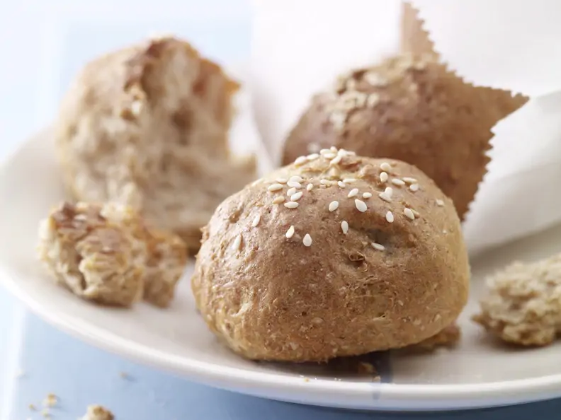 Vollkornbrötchen ohne Hefe
