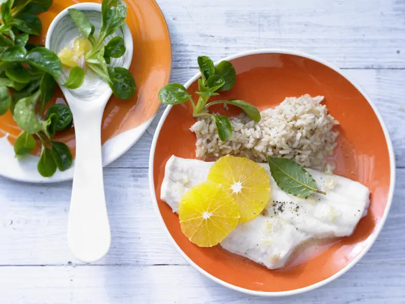 Schollenfilets in Orangensauce