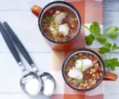 Scharfe Linsen-Tomaten-Suppe