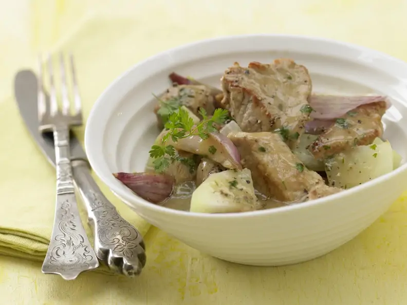 Kalbsragout mit Kohlrabi