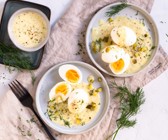 Eier in Senf-Dill-Sauce
