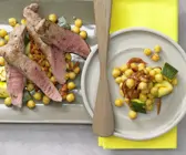 Safran-Kichererbsen mit Lamm