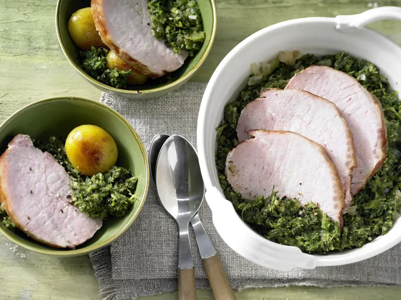 Grünkohl mit Kasseler