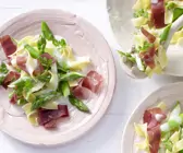 Spargel-Pasta mit Bündner Fleisch