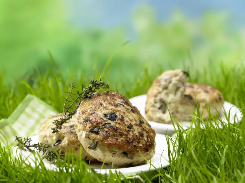 Gefüllte Putenhacksteaks
