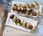 Würstchen-Champignon-Spieße