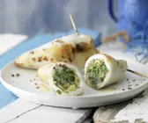 Gegrillte Tintenfischtuben mit Kräuterfüllung
