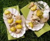 Hähnchen-Kartoffel-Spieße