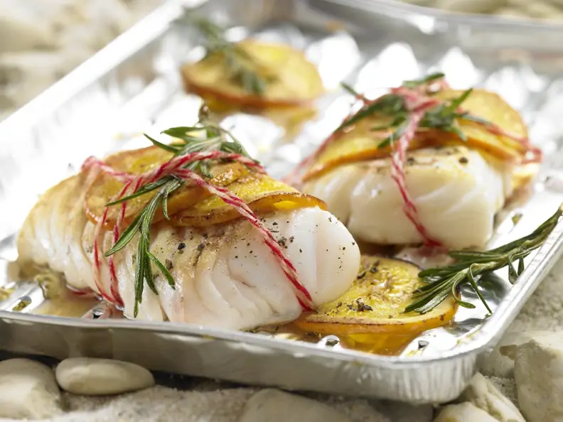 Gegrillte Kabeljaufilets