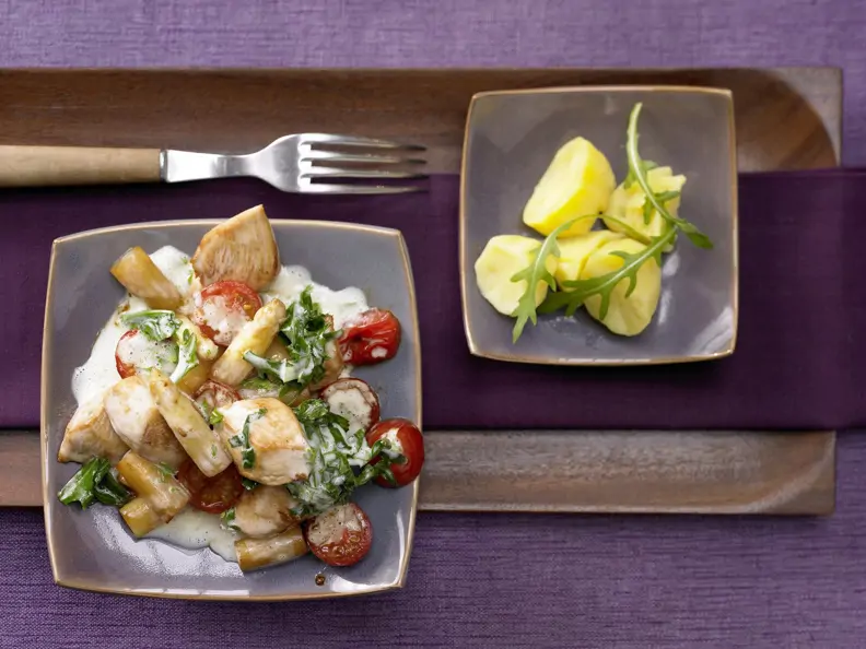 Spargel-Rucola-Pfanne