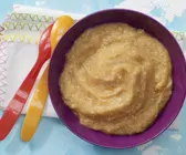 Möhrenbrei mit Schweinefleisch