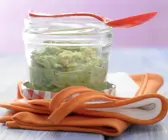 Chinakohl-Brei mit Lachs