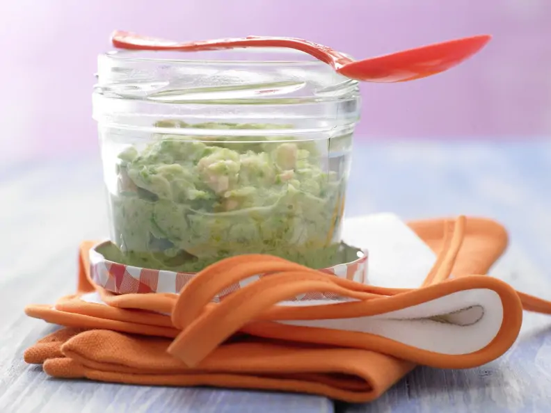 Chinakohl-Brei mit Lachs
