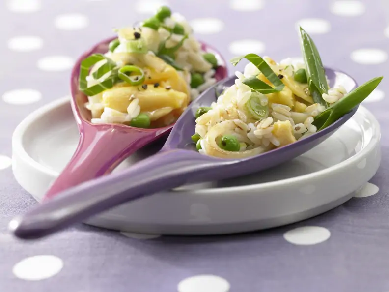 Grüner Bratreis aus dem Wok