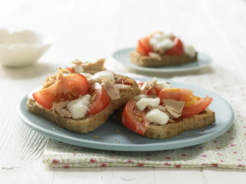 Pizza-Toast mit Thunfisch