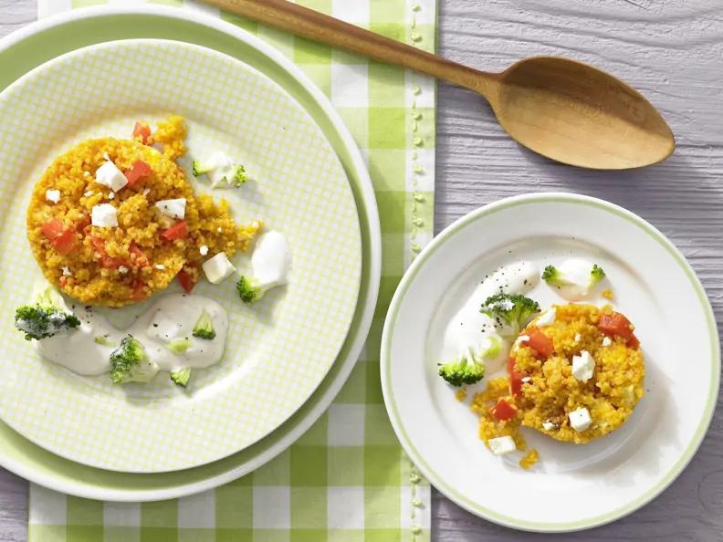 Konfetti-Couscous mit Rahmgemüse