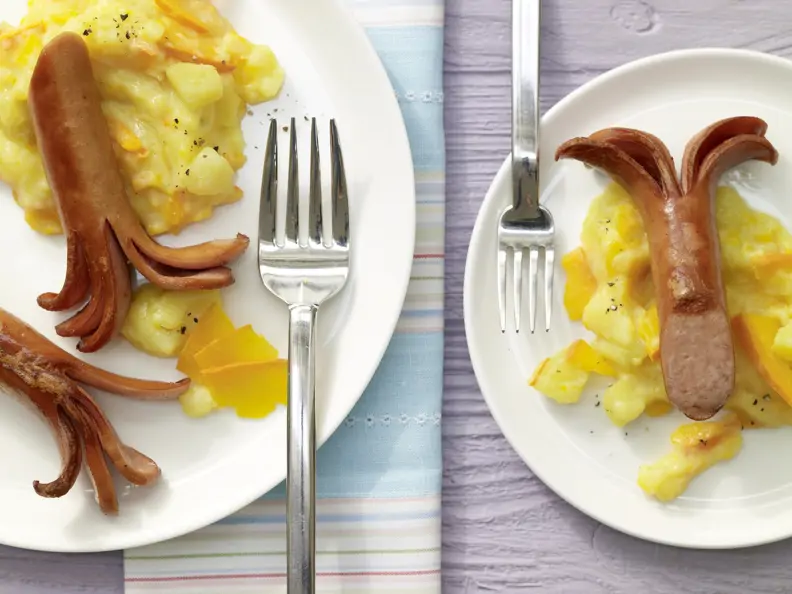 Kartoffelstampf mit Würstchen