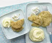 Kohlrabi-Taler mit Walnuss-Dip