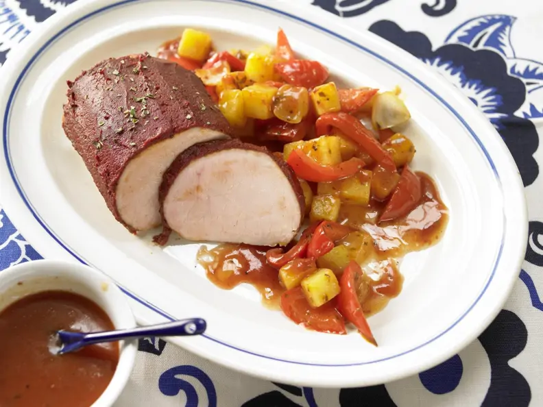 Braten mit Paprika-Kartoffeln