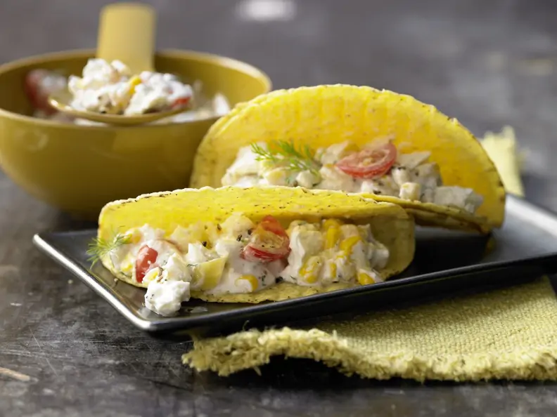 Gefüllte Tacos mit Schafskäse