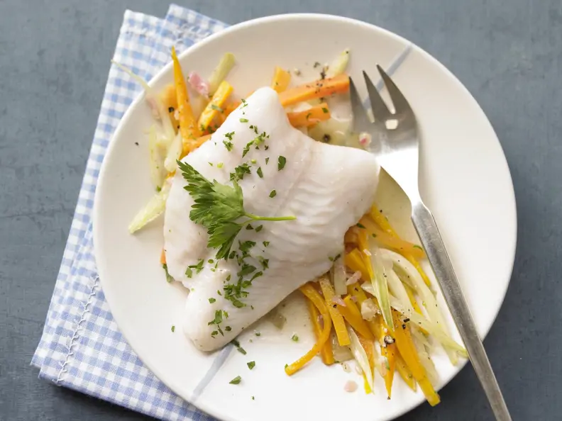 Gedünstetes Fischfilet