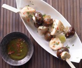 Hähnchen-Champignon-Spieße