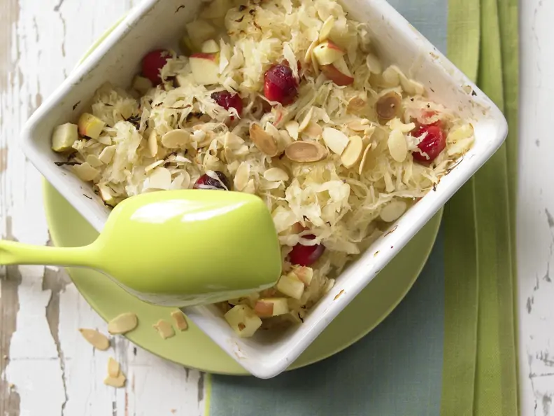 Sauerkraut-Apfel-Gratin