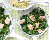 Lachs-Spinat-Pfanne