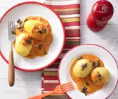 Kartoffeln in Paprika-Rahmsauce