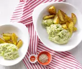 Rosenkohlpüree mit Sesamkartoffeln