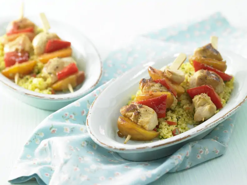 Hähnchenspieße mit Couscous