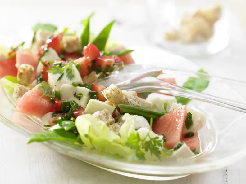 Melonen-Mozzarella-Salat