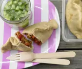 Teigtaschen mit Putenbrust und Paprika