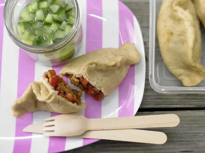 Teigtaschen mit Putenbrust und Paprika