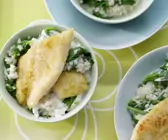 Graupenrisotto mit Fischfilet