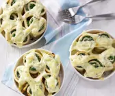 Überbackene Spinatröllchen