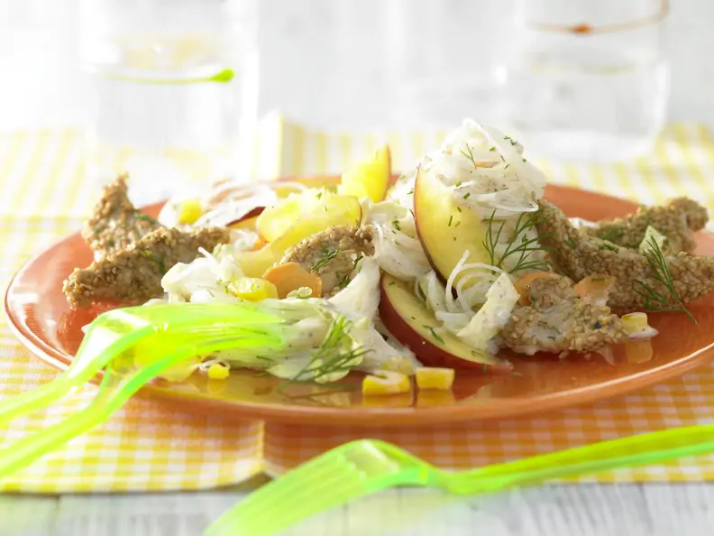 Glasnudelsalat mit Putenfilet