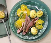 Rehrücken mit Senfkartoffeln