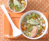 Gemüsesuppe mit Grießnocken