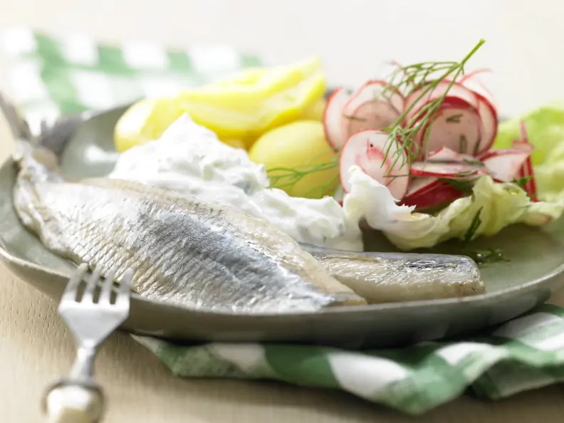 Matjes mit Meerrettichquark