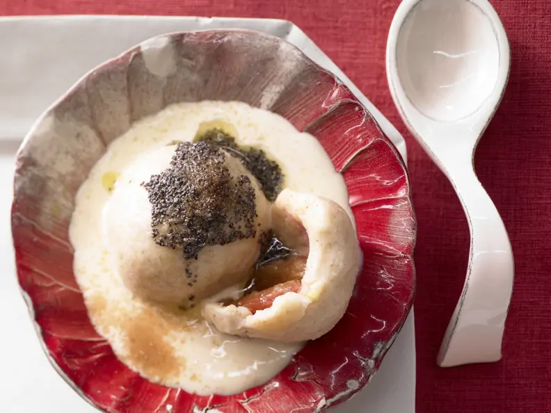 Pflaumenknödel mit Orangensauce