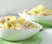 Bandnudeln mit Lachs-Chicorée-Sauce