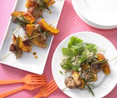 Lammspieße mit Bulgursalat
