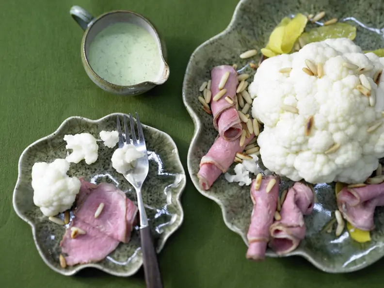 Blumenkohl mit Roastbeef