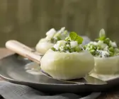 Gefüllter Kohlrabi mit Frischkäse